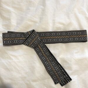 Anthropologie woven fabric belt